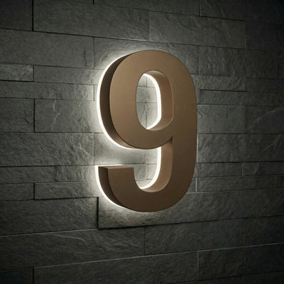 5 inch backlit house numbers - 5000k ABS Polymer - Waterproof