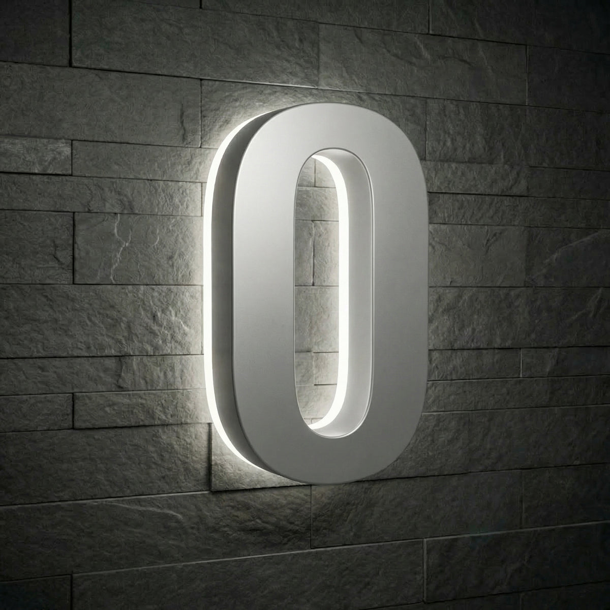 5 inch backlit house numbers - 5000k ABS Polymer - Waterproof