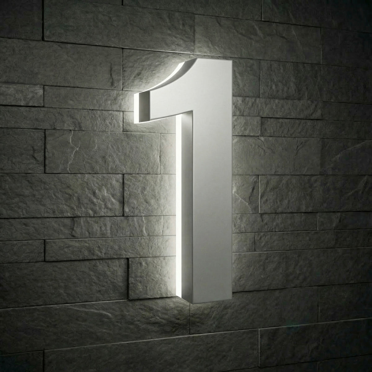 5 inch backlit house numbers - 5000k ABS Polymer - Waterproof