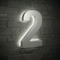 5 inch backlit house numbers - 5000k ABS Polymer - Waterproof