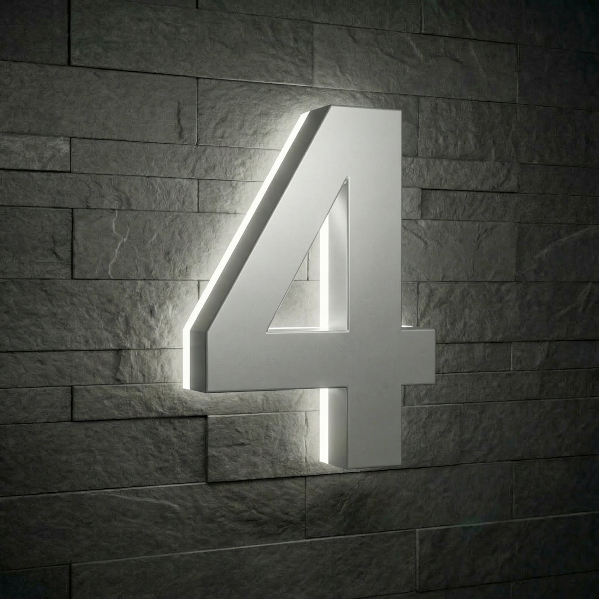 5 inch backlit house numbers - 5000k ABS Polymer - Waterproof