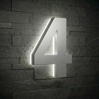 5 inch backlit house numbers - 5000k ABS Polymer - Waterproof