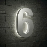 5 inch backlit house numbers - 5000k ABS Polymer - Waterproof