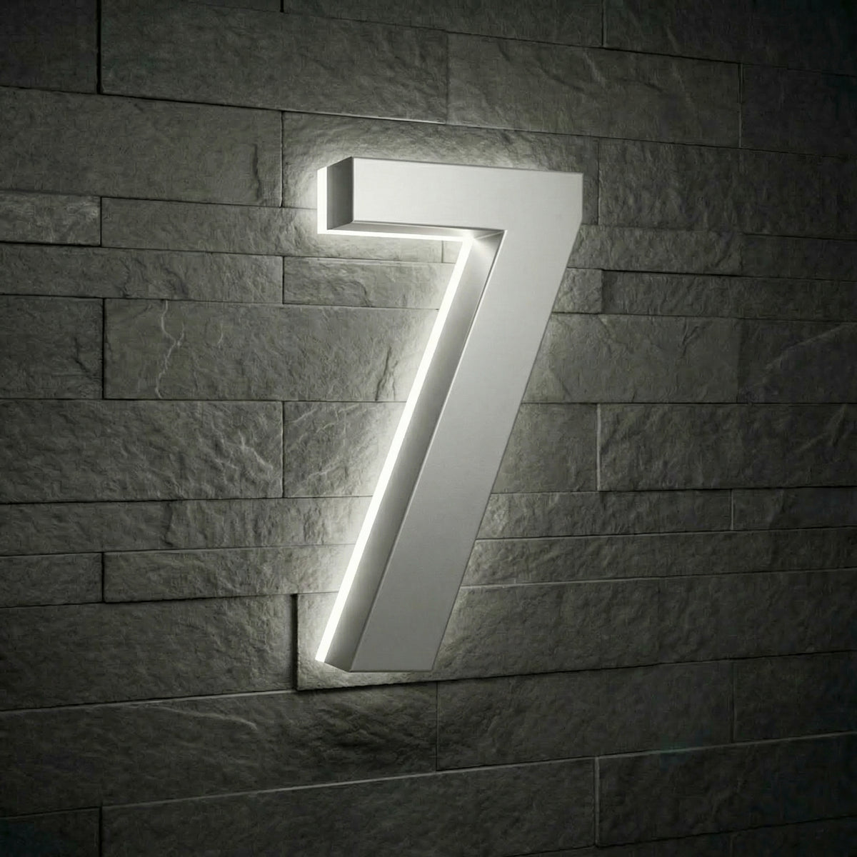 5 inch backlit house numbers - 5000k ABS Polymer - Waterproof