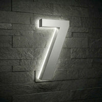 5 inch backlit house numbers - 5000k ABS Polymer - Waterproof