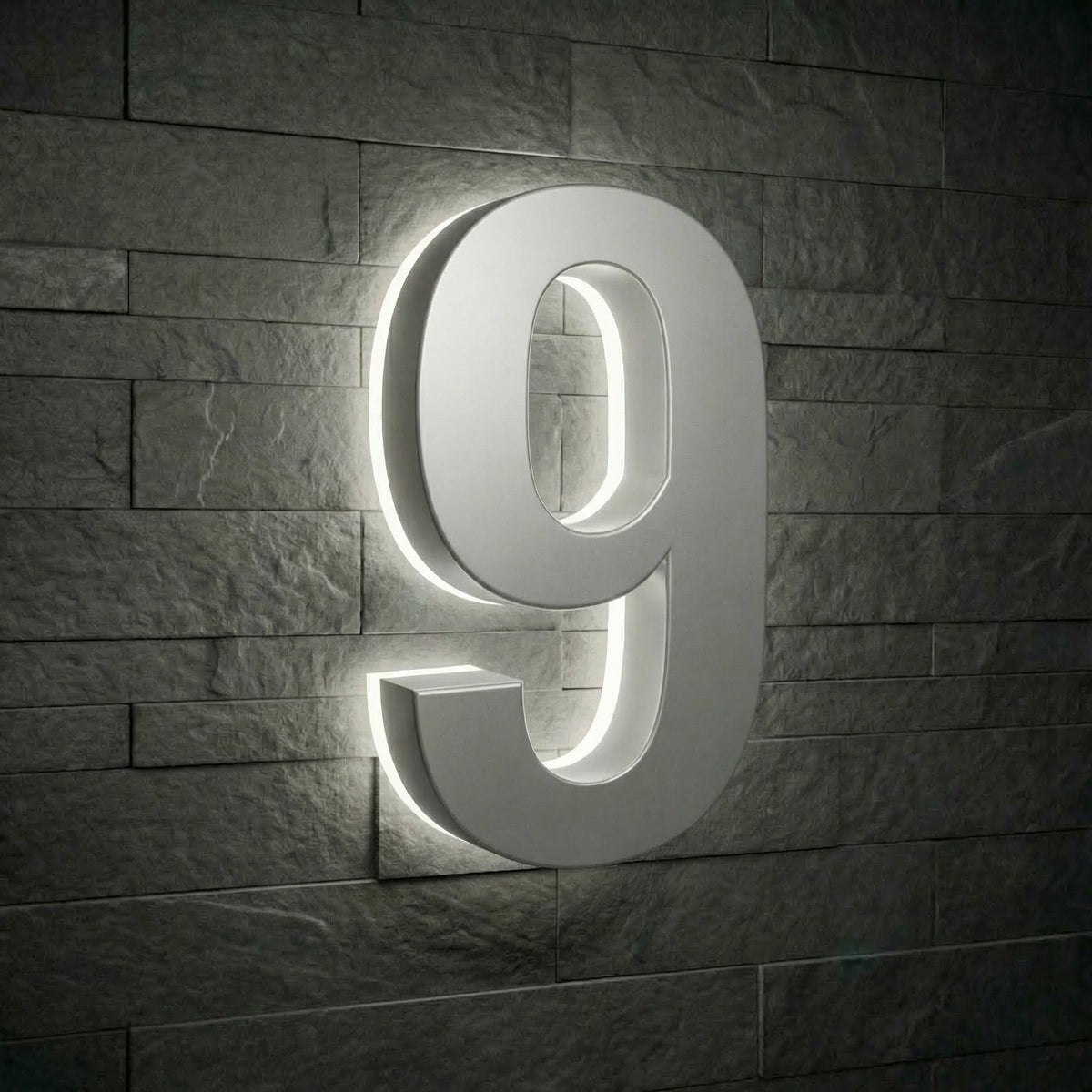 5 inch backlit house numbers - 5000k ABS Polymer - Waterproof