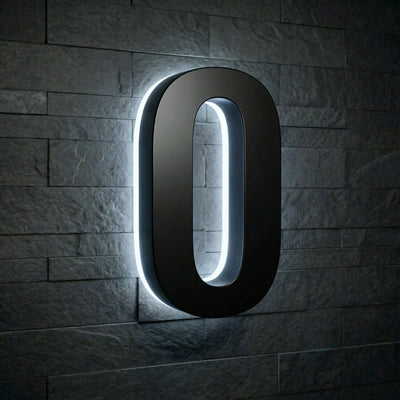 Modern Stainless Steel Illuminated House Numbers shop Backlit Address Signs