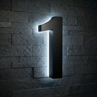 Modern Stainless Steel Illuminated House Numbers shop Backlit Address Signs