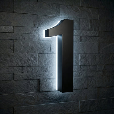 Modern Stainless Steel Illuminated House Numbers shop Backlit Address Signs