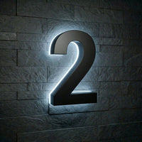 Modern Stainless Steel Illuminated House Numbers shop Backlit Address Signs