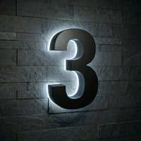 Modern Stainless Steel Illuminated House Numbers shop Backlit Address Signs