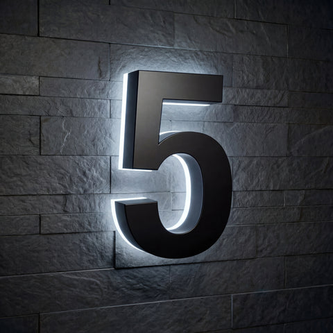 Illuminated Address Numbers - Stainless Steel - 6000K