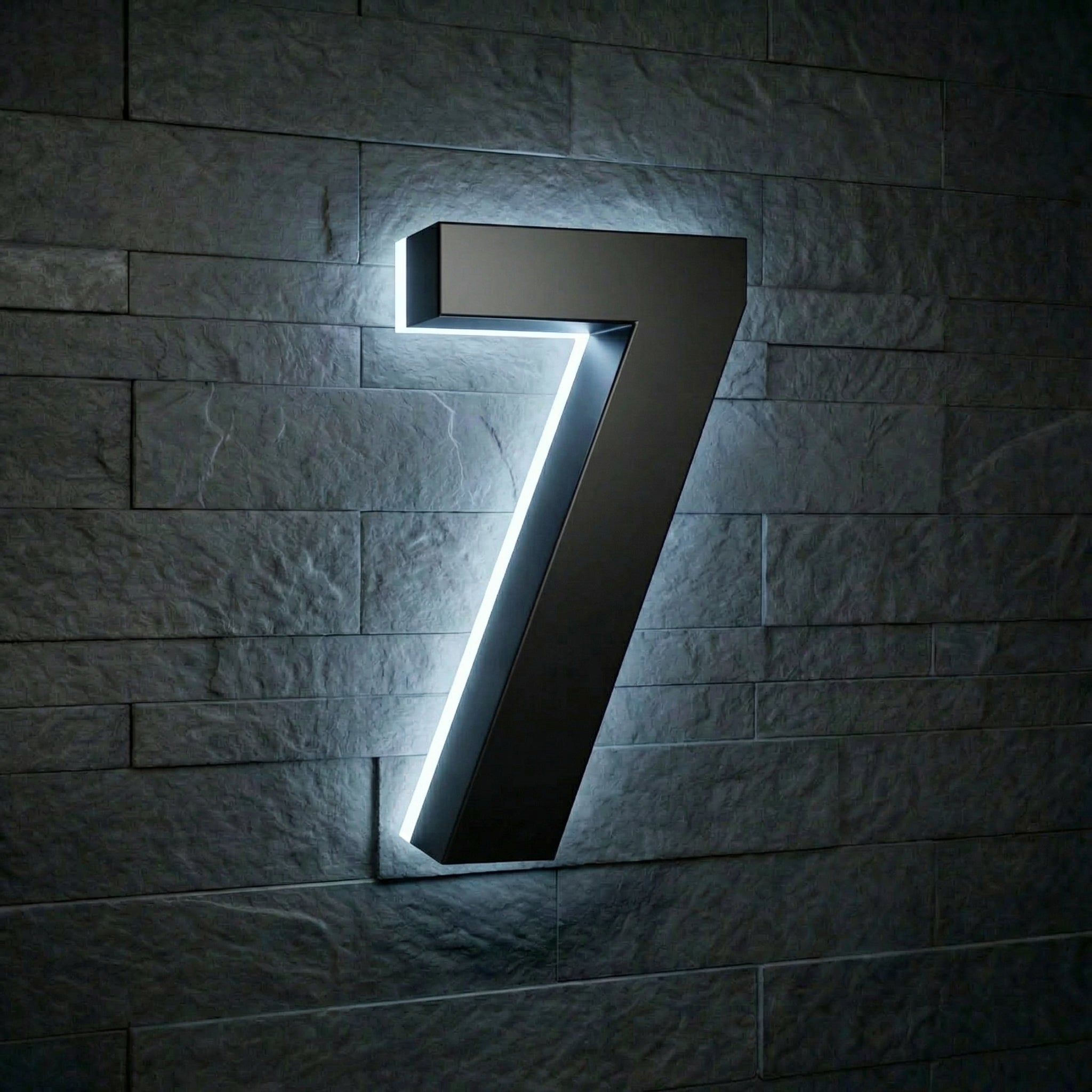 Modern Stainless Steel Illuminated House Numbers shop Backlit Address Signs