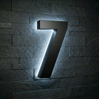 Modern Stainless Steel Illuminated House Numbers shop Backlit Address Signs