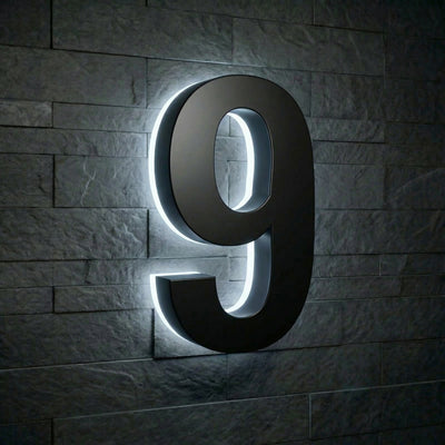 Modern Stainless Steel Illuminated House Numbers shop Backlit Address Signs