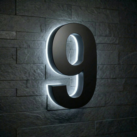 Illuminated Address Numbers - Stainless Steel - 6000K