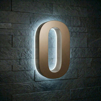 Modern Stainless Steel Illuminated House Numbers shop Backlit Address Signs