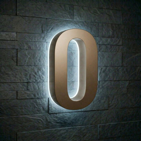 Illuminated Address Numbers - Stainless Steel - 6000K