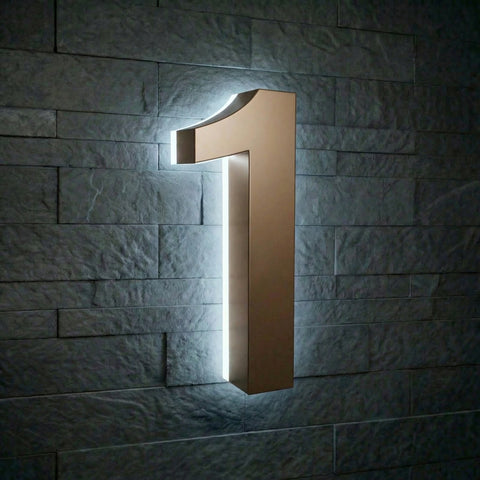 Illuminated Address Numbers - Stainless Steel - 6000K