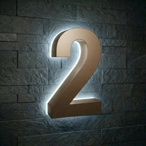 Illuminated Address Numbers - Stainless Steel - 6000K