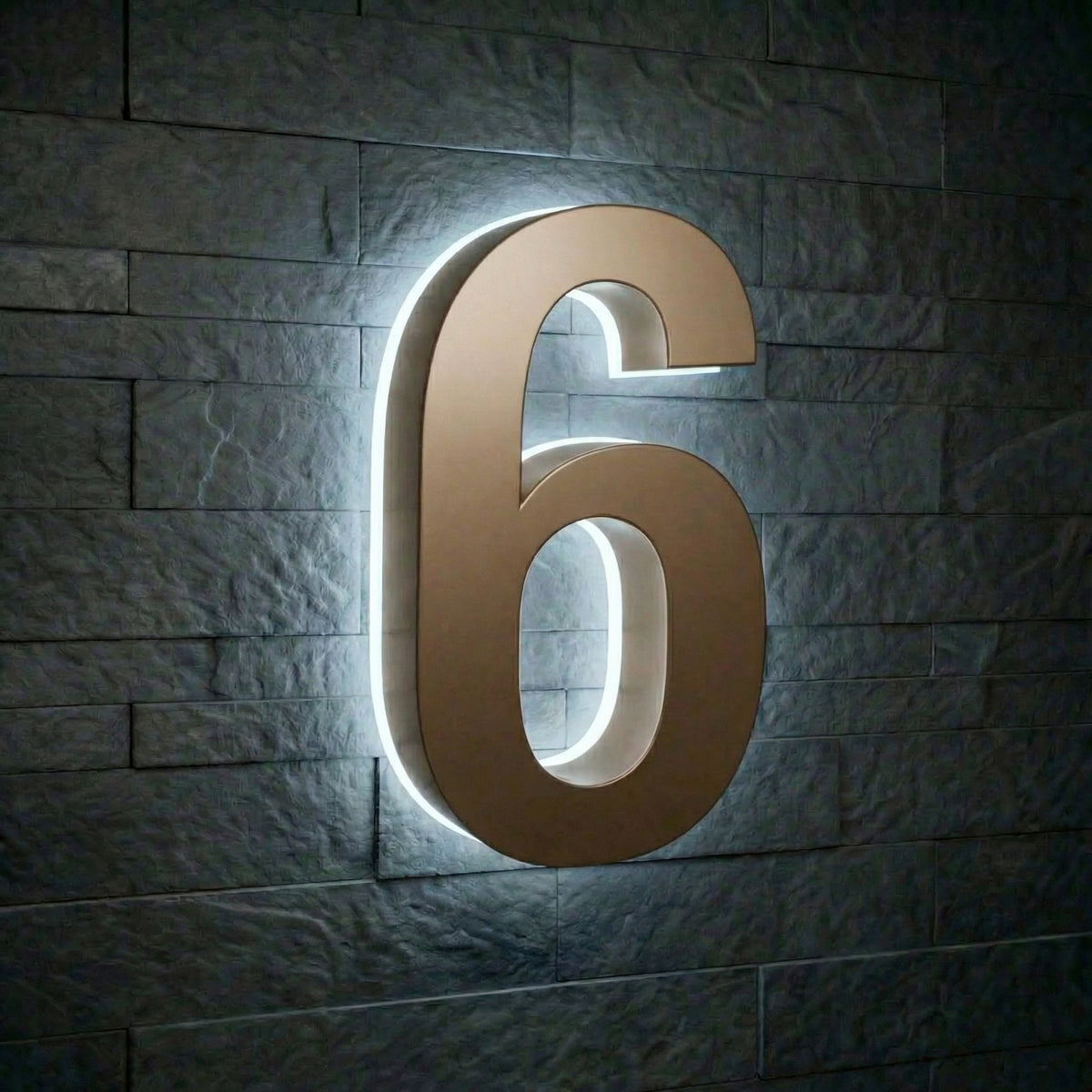 Modern Stainless Steel Illuminated House Numbers shop Backlit Address Signs
