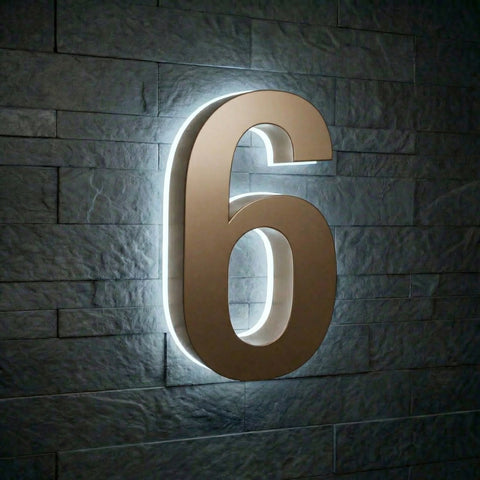 Illuminated Address Numbers - Stainless Steel - 6000K