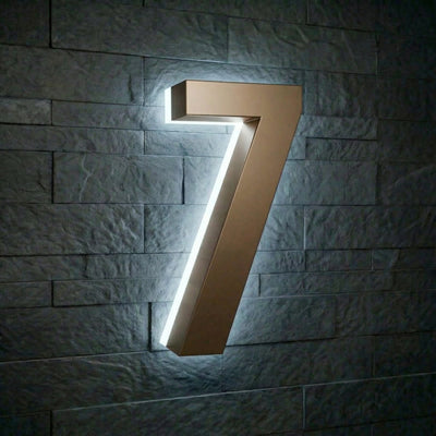 Modern Stainless Steel Illuminated House Numbers shop Backlit Address Signs