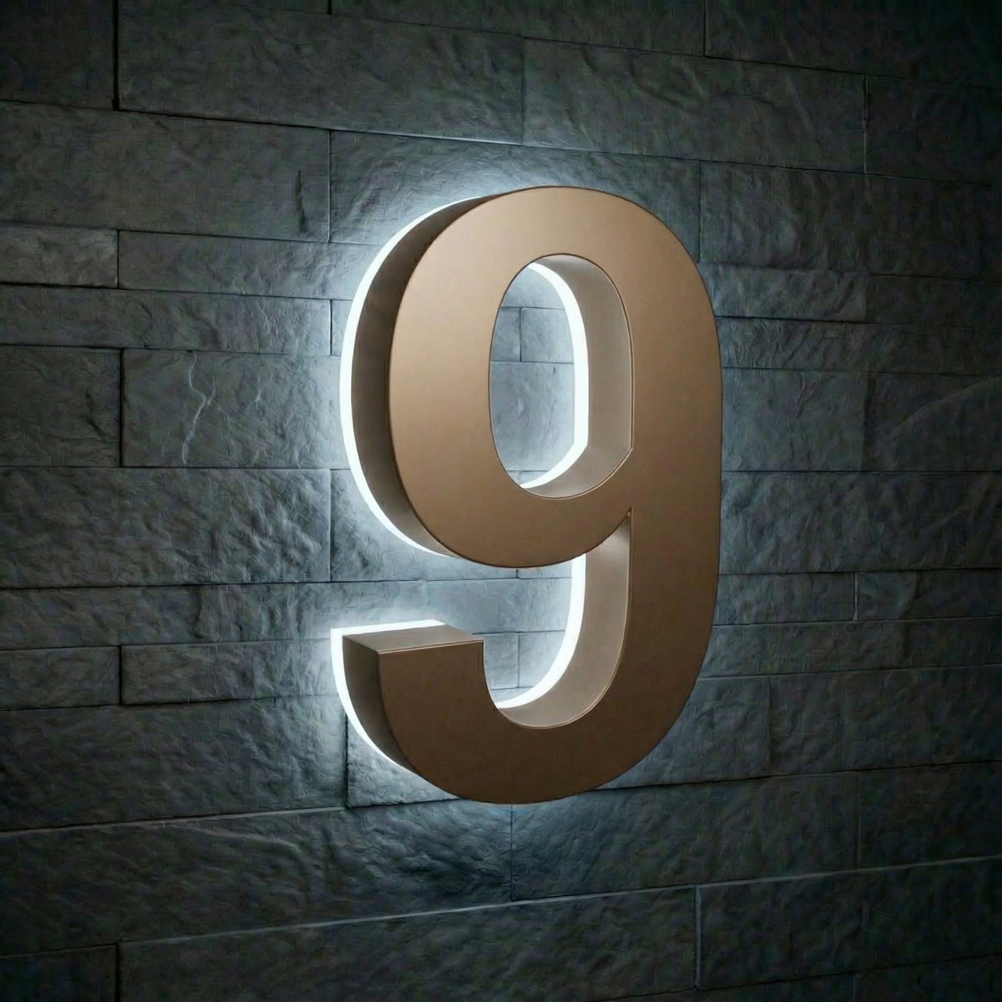 Modern Stainless Steel Illuminated House Numbers shop Backlit Address Signs