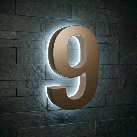 Illuminated Address Numbers - Stainless Steel - 6000K