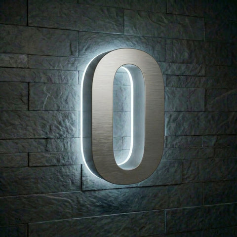 Illuminated Address Numbers - Stainless Steel - 6000K