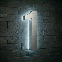 Modern Stainless Steel Illuminated House Numbers shop Backlit Address Signs