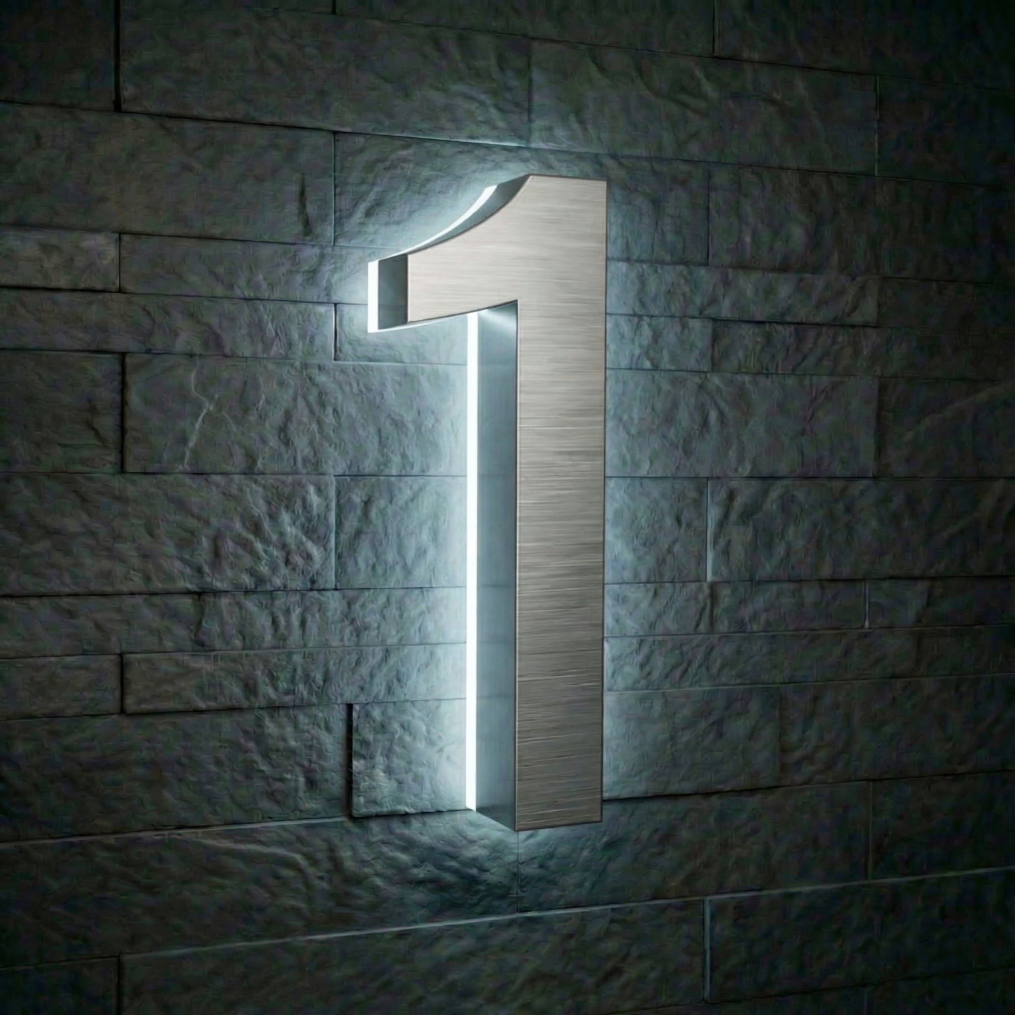 Modern Stainless Steel Illuminated House Numbers shop Backlit Address Signs