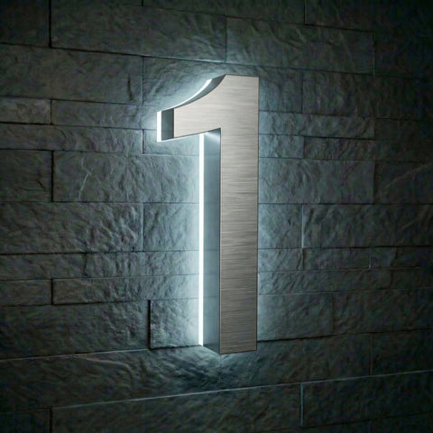 Illuminated Address Numbers - Stainless Steel - 6000K