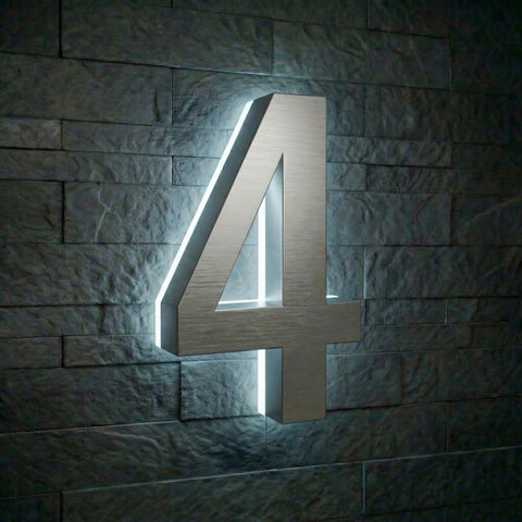 Illuminated Address Numbers - Stainless Steel - 6000K