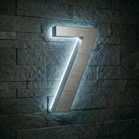 Illuminated Address Numbers - Stainless Steel - 6000K