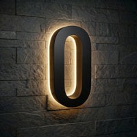5 inch backlit house numbers - 2700k ABS Polymer - Waterproof