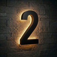 5 inch backlit house numbers - 2700k ABS Polymer - Waterproof