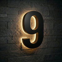5 inch backlit house numbers - 2700k ABS Polymer - Waterproof