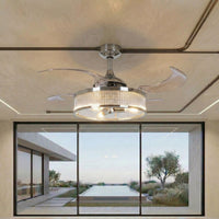 Corbelle 48 Inch 3 Light Chrome Fan with Retractable Blades