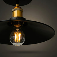 Brave 1 Light Black Flush Mount
