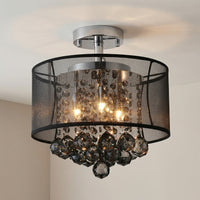 Radiant 3 Light 12in Smoke Flush Mount