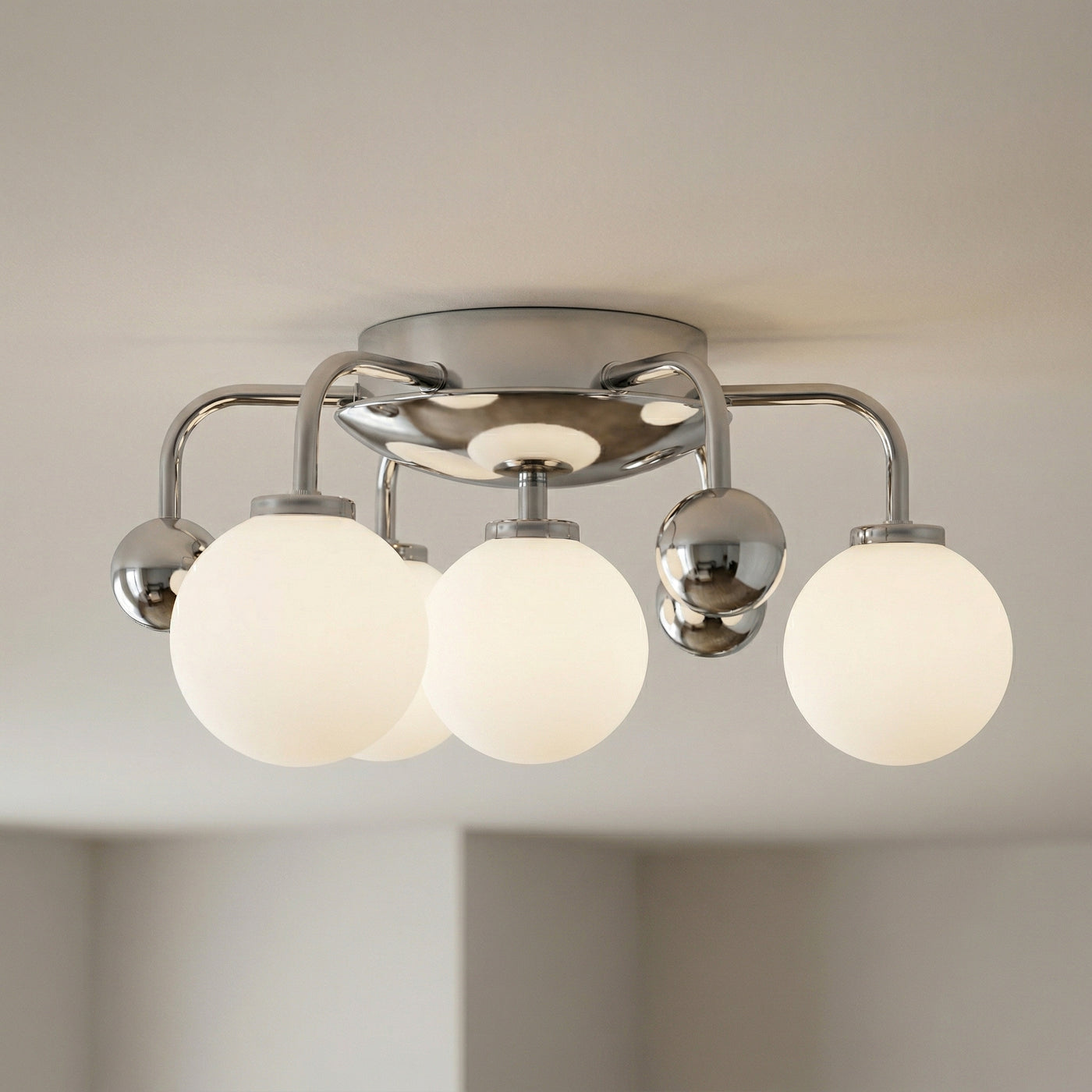 Element 4 Light Nickel Flush Mount