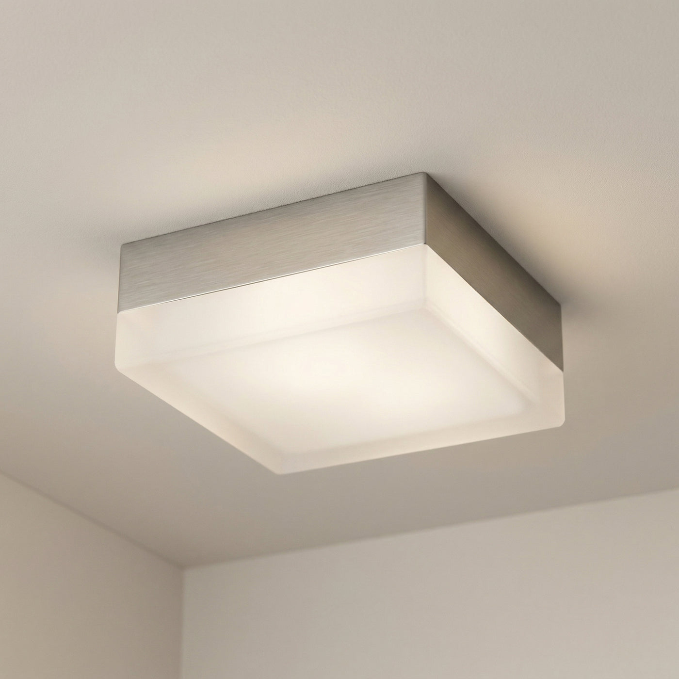 Avoca 1 Light Nickel Flush Mount
