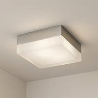 Avoca 1 Light Nickel Flush Mount