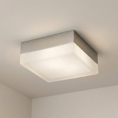 Avoca 1 Light Nickel Flush Mount
