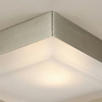 Avoca 1 Light Nickel Flush Mount
