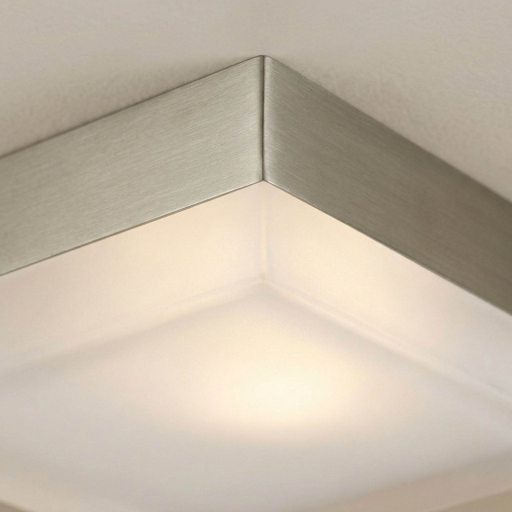Avoca 1 Light Nickel Flush Mount