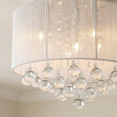 Water Drop 6 Light Chrome Flush Mount