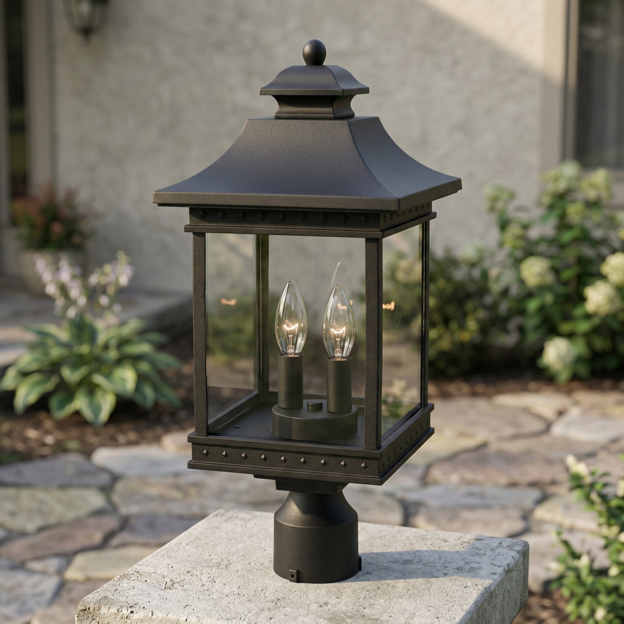 Cleveland 2 Light Black Outdoor Lantern Head