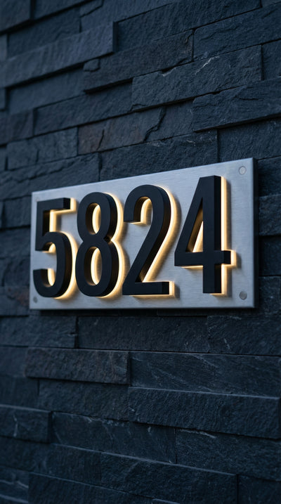 Illuminated Backlit House Numbers – Weather-Resistant LED Address Signs